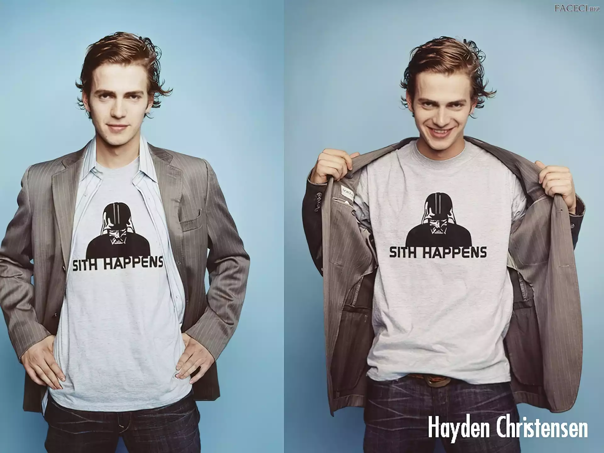 jeansy, Hayden Christensen, pasiasta marynarka